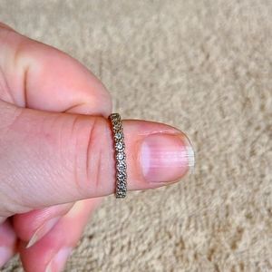 Silver all around ring
